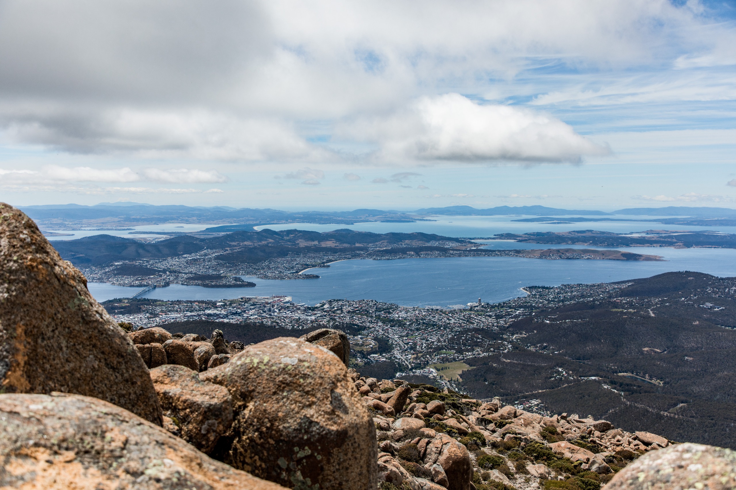View of Hobart from the Pinnacle Kunanyi/Mount Wellington