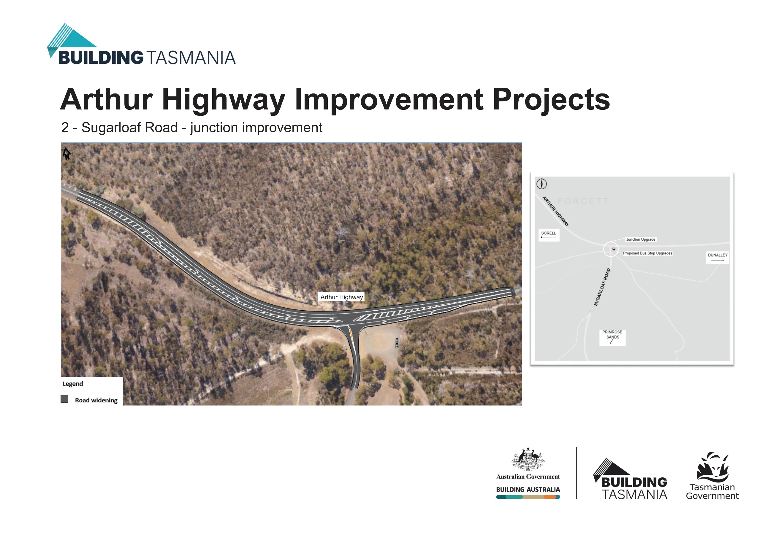 Image of the concept plan for the Sugarloaf Road junction improvement project